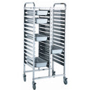 Stainless Steel 1/1 GN Double Trolley, High With Platform