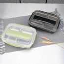 3 Compartment Food Container Lunch Box With Stainless Steel Spoon & Chopsticks