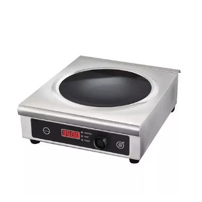 Commercial Elec Induction Cooker For Chinese Wok, 3000W