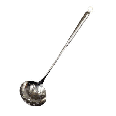 Stainless Steel Perforated Steamboat Ladle W Hook