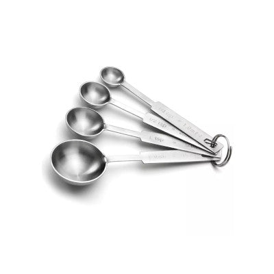Stainless Steel Measuring Spoon Set, Flat End