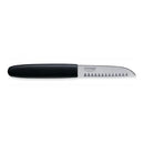 Triangle Crinkle Knife, Black Pro Plastic Handle