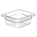 Cambro Camwear Polycarbonate Food Insert Pan, Size 1/6
