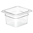 Cambro Camwear Polycarbonate Food Insert Pan, Size 1/6