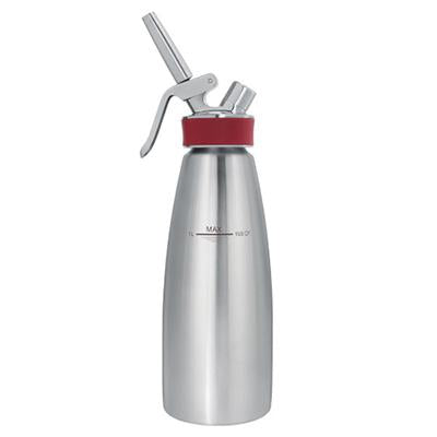 ISI Gourmet Whip Stainless Steel Espuma Bottle, Red, Hot & Cold Use