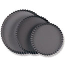 San Neng Hard Anodized Aluminium Round Fluted Tart Mould, Fixed Base