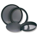 San Neng Hard Anodized Aluminium Round Fluted Tart Mould, Removable Base