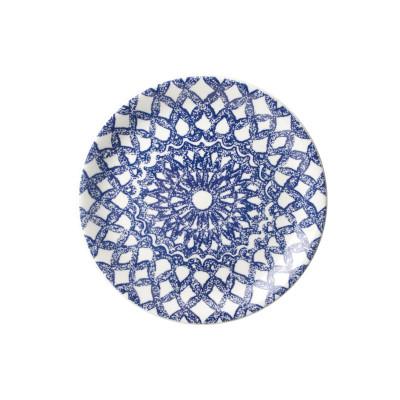 Steelite Ink Nomad Round Coupe Plate, Blue