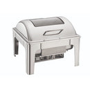 Gourmet Steel Stainless Steel Chafing Dish With Insert & Frame, Stainless Steel Clear Lid, Size 2/3
