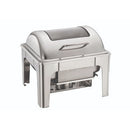 Gourmet Steel Stainless Steel Chafing Dish With Insert & Frame, Stainless Steel Clear Lid, Size 1/2