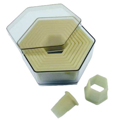Gourmet Steel Polypropylene Hexagon Cutter, Set of 9pcs