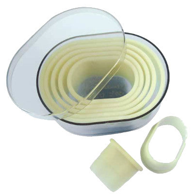 Gourmet Steel Polypropylene Oval Cutter, Set of 7pcs