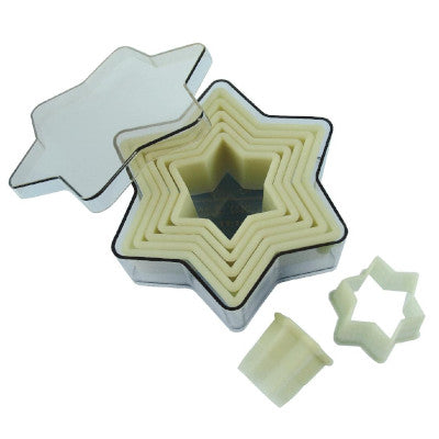 Gourmet Steel Polypropylene Hexagon Star Cutter, Set of 7pcs