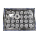 Gourmet Steel Plastic Assorted Nozzle, Clear, Set of 24pcs