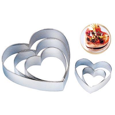 San Neng Stainless Steel Small Heart Cake Ring