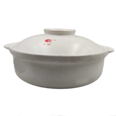 Earthenware Claypot Casserole W Lid, Plain Design