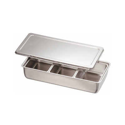 Stainless Steel 3 Compartment Condiment Container