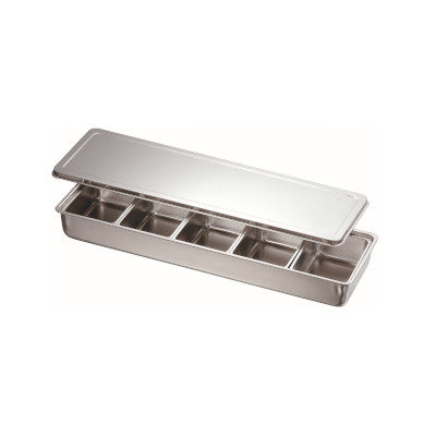 Stainless Steel 5 Compartment Condiment Container