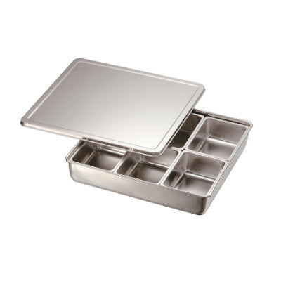 Stainless Steel 6 Compartment Condiment Container
