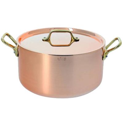 De Buyer INOCUIVRE Copper Stainless Steel Stew Pot With Lid