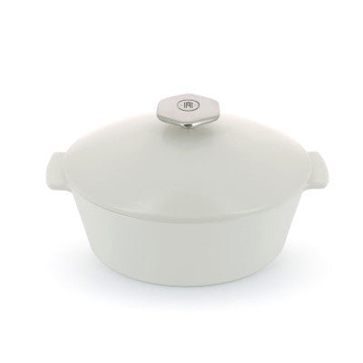 Revol Revolution 2 Induction Oval Cocotte, White Body & White Lid