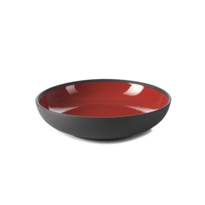 Revol Solid Round Deep Coupe Plate, Pepper red