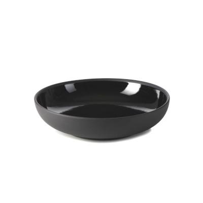 Revol Solid Round Deep Coupe Plate, Glossy Black