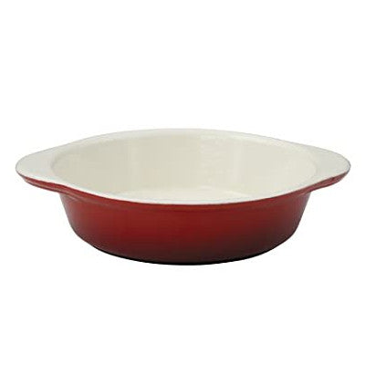 Chasseur Cast Iron Round Gratin Dishes, Red