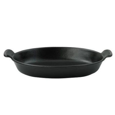 Chasseur Cast Iron Oval Gratin Dishes, Black