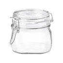 Bormioli Rocco Fido Square Glass Jar, Lock Cover