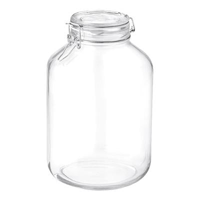 Bormioli Rocco Fido Round Glass Jar, Lock Cover
