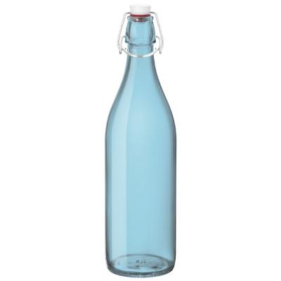Bormioli Rocco Giara Glass Bottle, Sky Blue