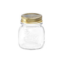 Bormioli Rocco Quattro Stagioni Glass Jar, Gold Screw Cover
