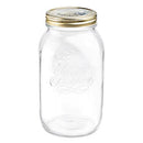 Bormioli Rocco Quattro Stagioni Glass Jar, Gold Screw Cover