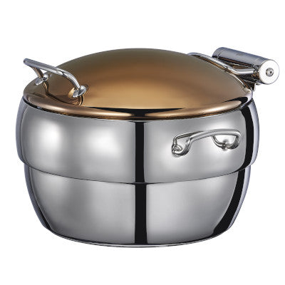 Gastro COSMO Stainless Steel Induction Soup Warmer With Soup Bucket, Gold Rose Lid