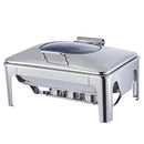 Gastro COSMO Stainless Steel Induction Chafing Dish With Insert, Glass Lid, Size 1/1