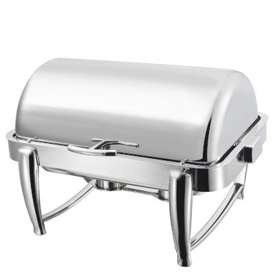 Gastro MAJESTY Stainless Steel Round Chafing Dish With Insert, Stainless Steel Roll-Top Lid, Size 1/1