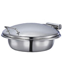 Gastro COSMO Stainless Steel Induction Round Small Chafing Dish With Insert, Stainless Steel Lid