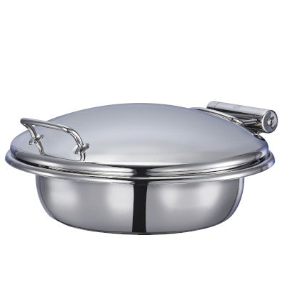 Gastro COSMO Stainless Steel Induction Round Small Chafing Dish With Insert, Stainless Steel Lid
