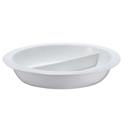 Gastro Porcelain Round Divided Food Insert Pan, 4ltr
