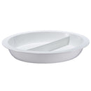 Gastro Porcelain Round Divided Food Insert Pan, 6ltr