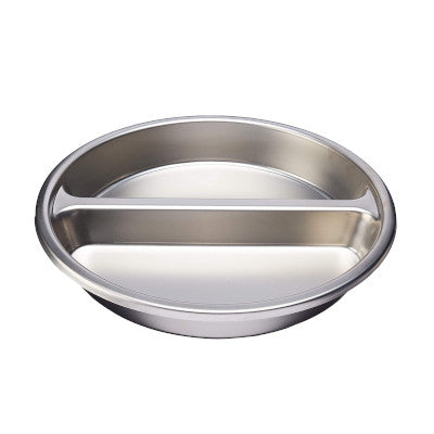 Gastro Stainless Steel Round Divided Food Insert Pan, 6ltr