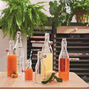 Bormioli Rocco Swing Square Glass Bottle With Lock Cover