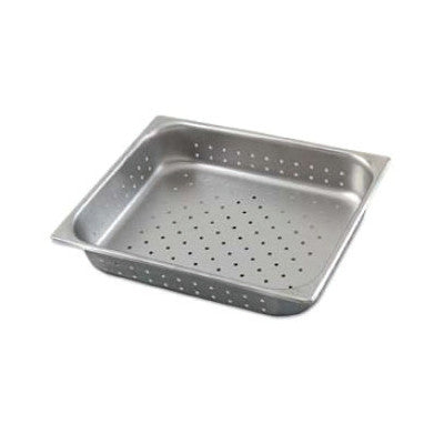 Gourmet Steel 201 Stainless Steel Food Insert Perforated Pan, Size 1/2